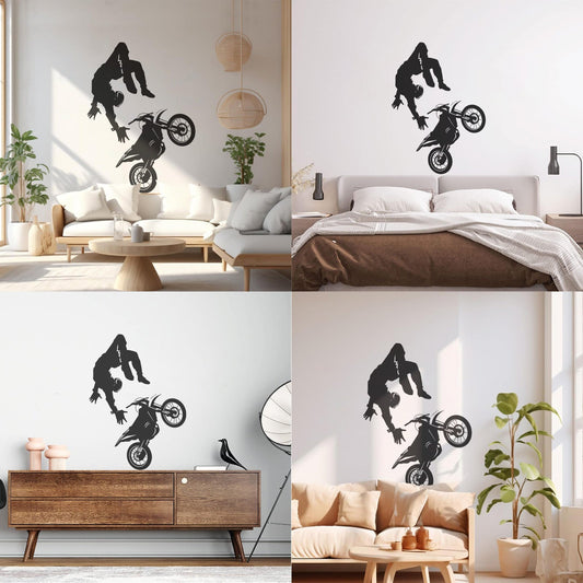 Wall Stickers Paster Paper Motorcyclist Bicycle Motocross Extreme Speed Sport Tattoo Culture