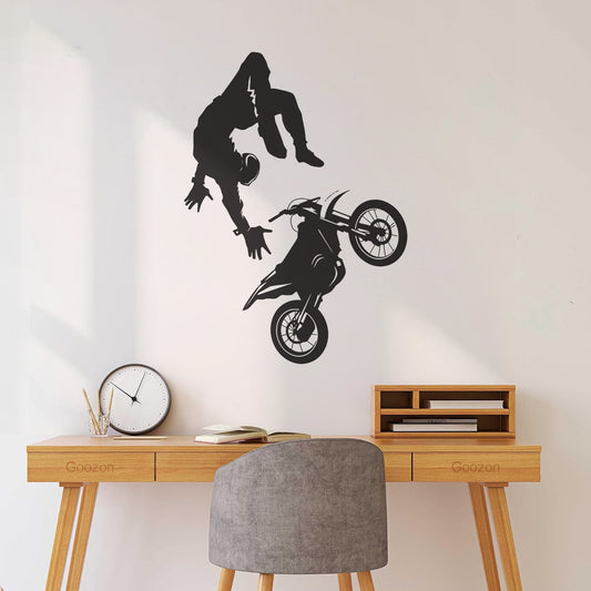 Wall Stickers Paster Paper Motorcyclist Bicycle Motocross Extreme Speed Sport Tattoo Culture