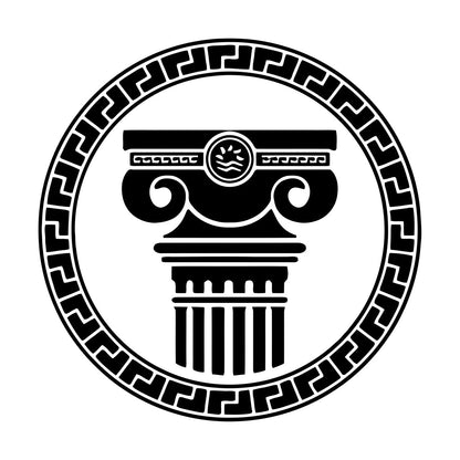 Engraving Stickers Ancient Greek Architectural Antique Columns Can Modify And Add Information