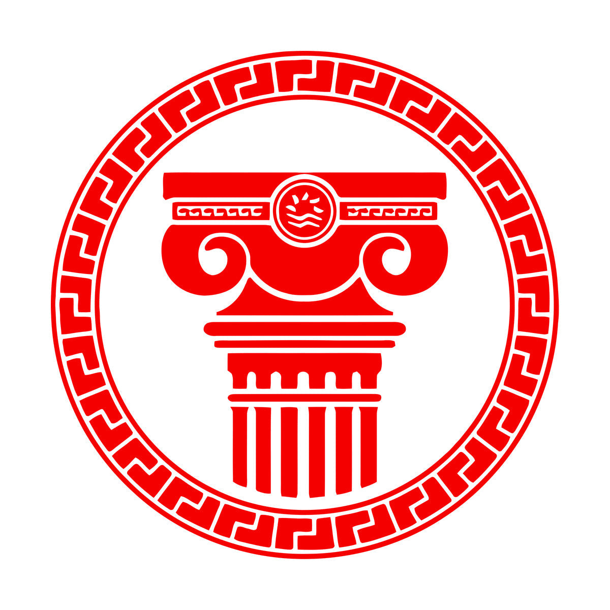 Engraving Stickers Ancient Greek Architectural Antique Columns Can Modify And Add Information