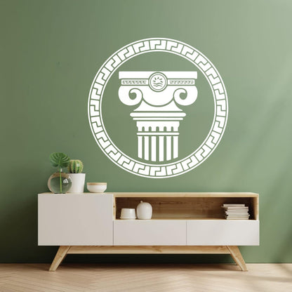 Engraving Stickers Ancient Greek Architectural Antique Columns Can Modify And Add Information