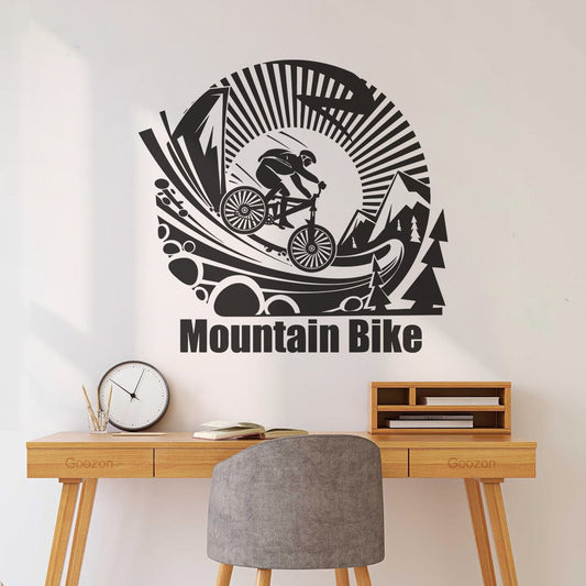 Fine Carving Decals Mountain Bike Logo Mountain Bike Logo Bicycle Riding Sports People Easy Installation