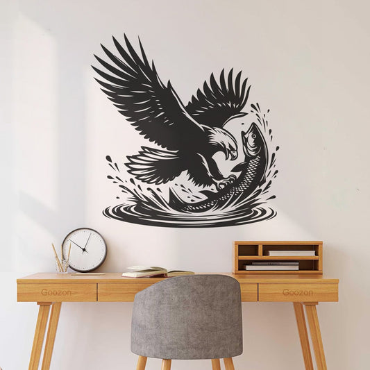 Vinyl Wall Decals An Eagle With A Fish In It'S Mouth It Won'T Fall Off