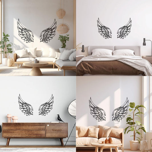 Autocollants muraux en papier adhésif, ailes d'ange, ensemble d'ailes d'ange, silhouette d'ailes, peinture murale artistique