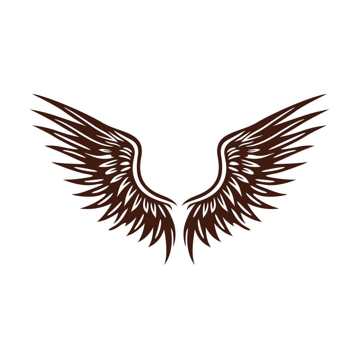Engraving Stickers Angel Wings Silhouette Vintage Wings On Wings Tattoo Culture