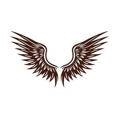 Engraving Stickers Angel Wings Silhouette Vintage Wings On Wings Tattoo Culture