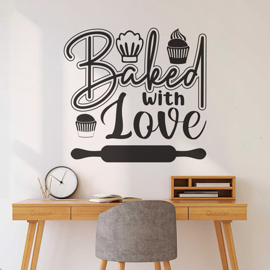 Fine Carving Stickers Baked With Love Design Car Body Decoration
