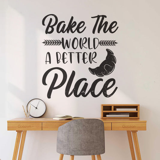 Bake The World A Better Place Engraving Stickers Tattoo Culture