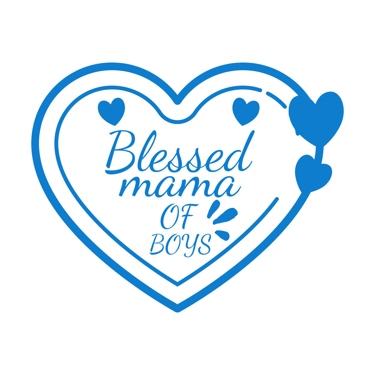 Fine Carving Decals Blessed Mama Of Boys Mother Day Glass Stickers