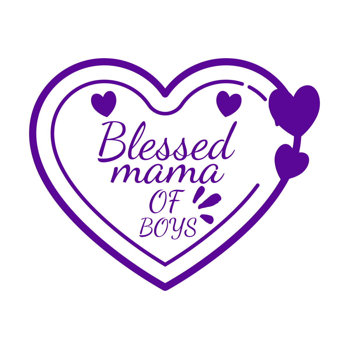 Fine Carving Decals Blessed Mama Of Boys Mother Day Glass Stickers