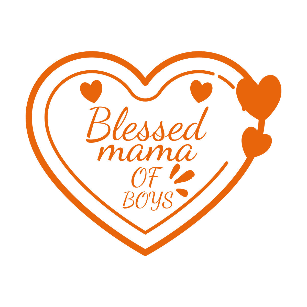 Fine Carving Decals Blessed Mama Of Boys Mother Day Glass Stickers