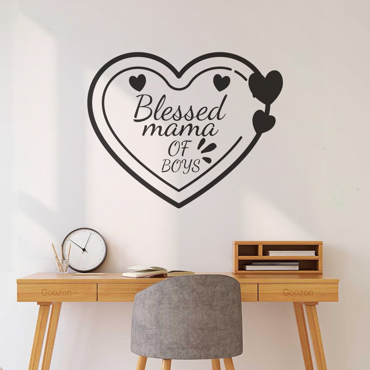 Fine Carving Decals Blessed Mama Of Boys Mother Day Glass Stickers