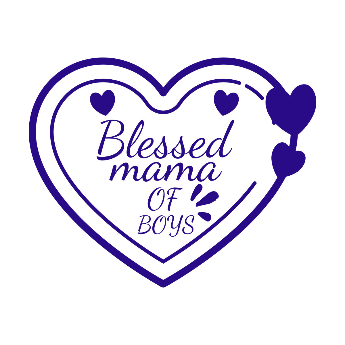 Fine Carving Decals Blessed Mama Of Boys Mother Day Glass Stickers