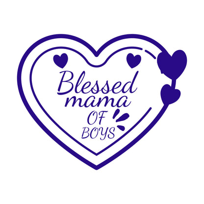 Fine Carving Decals Blessed Mama Of Boys Mother Day Glass Stickers