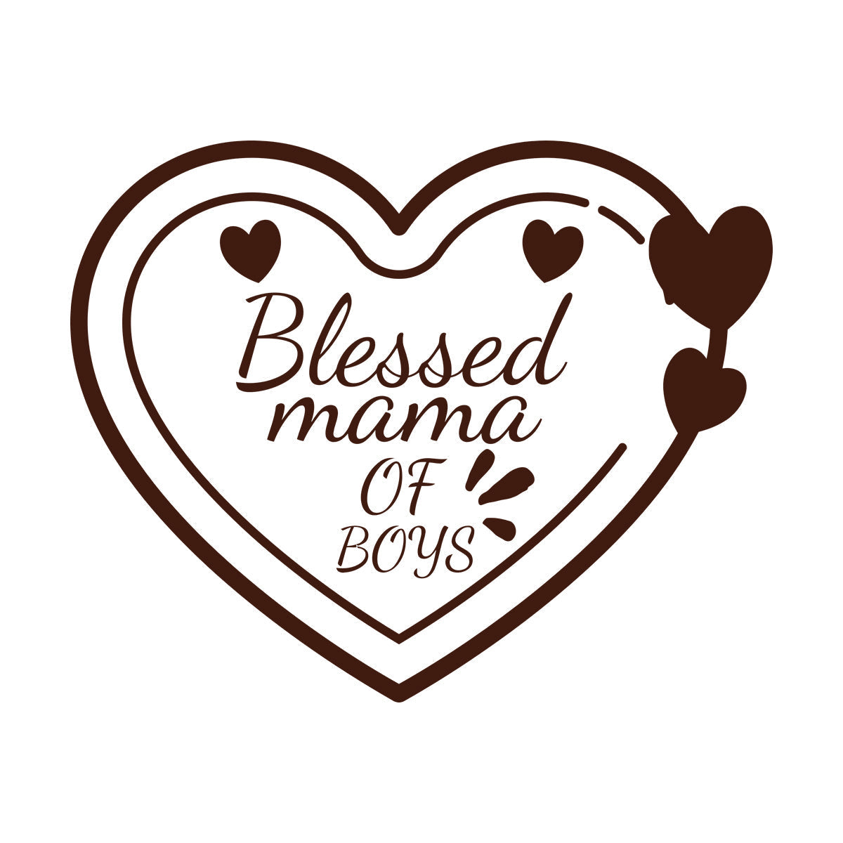 Fine Carving Decals Blessed Mama Of Boys Mother Day Glass Stickers