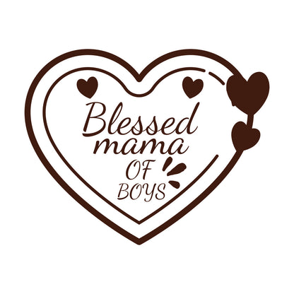 Fine Carving Decals Blessed Mama Of Boys Mother Day Glass Stickers