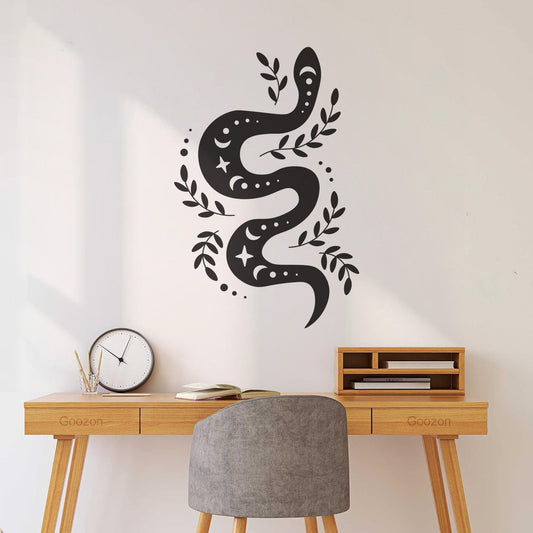 Wall Stickers Celestial Vintage Snake Removable Without Leaving Glue