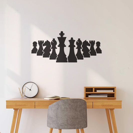 Wall Decals Pvc Chess Pieces Mind Game Strategy Window Decals