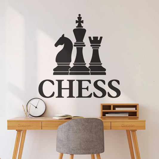 Vinyl Wall Decals Chess Sports Logo Design On Self Adhesive