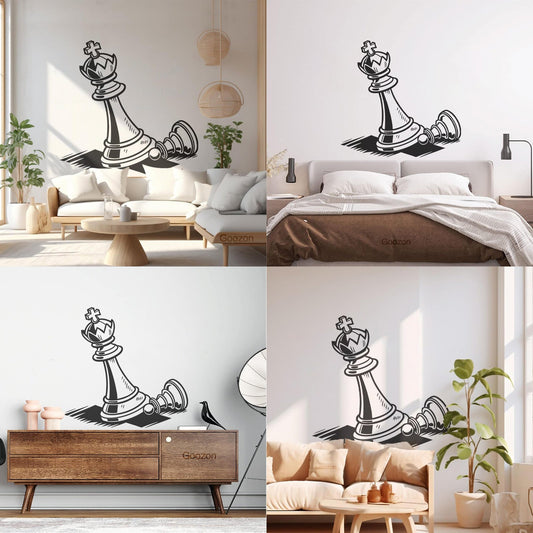 Wall Stickers Paster Paper Chess Victory King And Pawn And Equipped With Transfer Film Kit