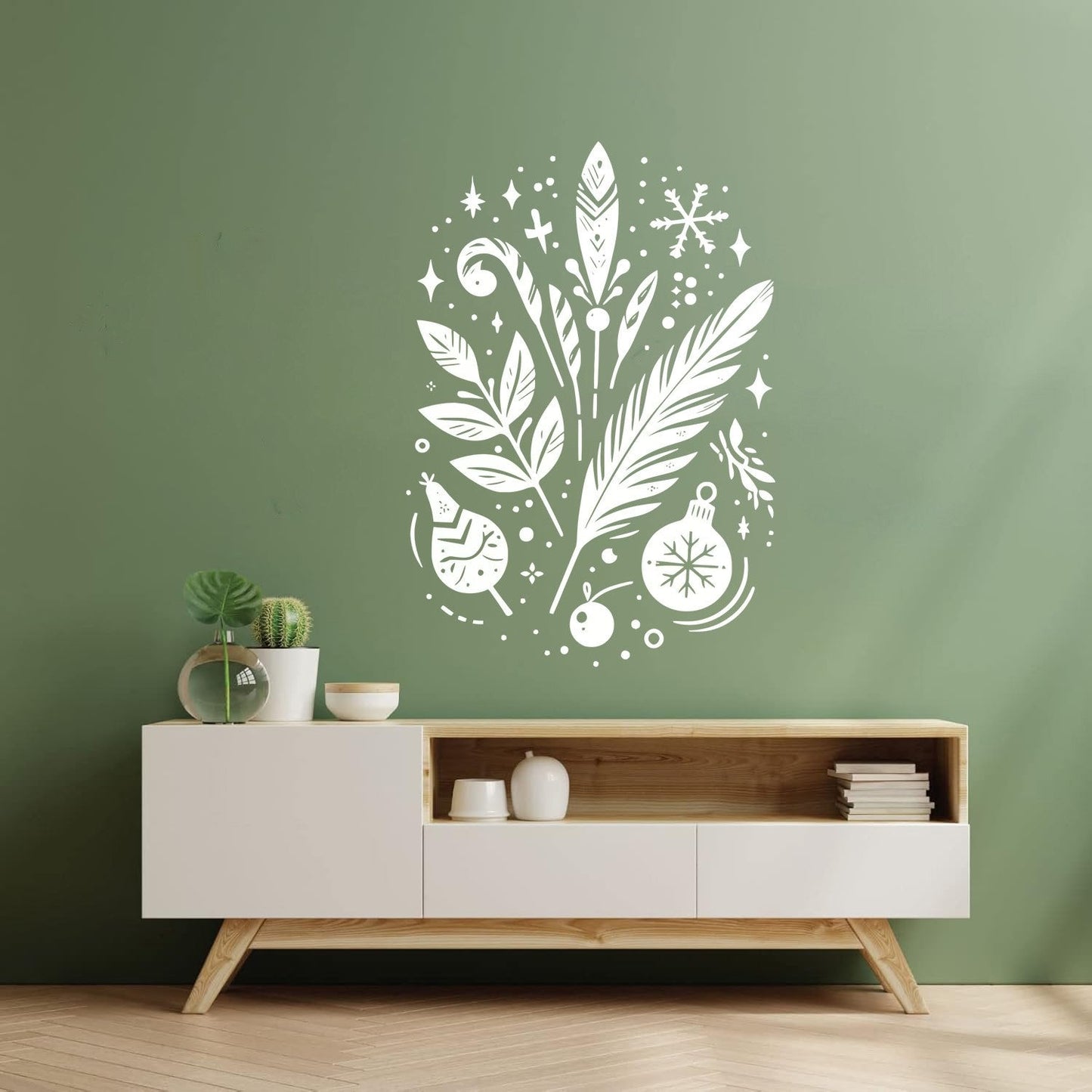 Wall Decals Elegant And Festive Feathers Ornaments And Botanical Elements In A Graceful Design Tattoo Culture