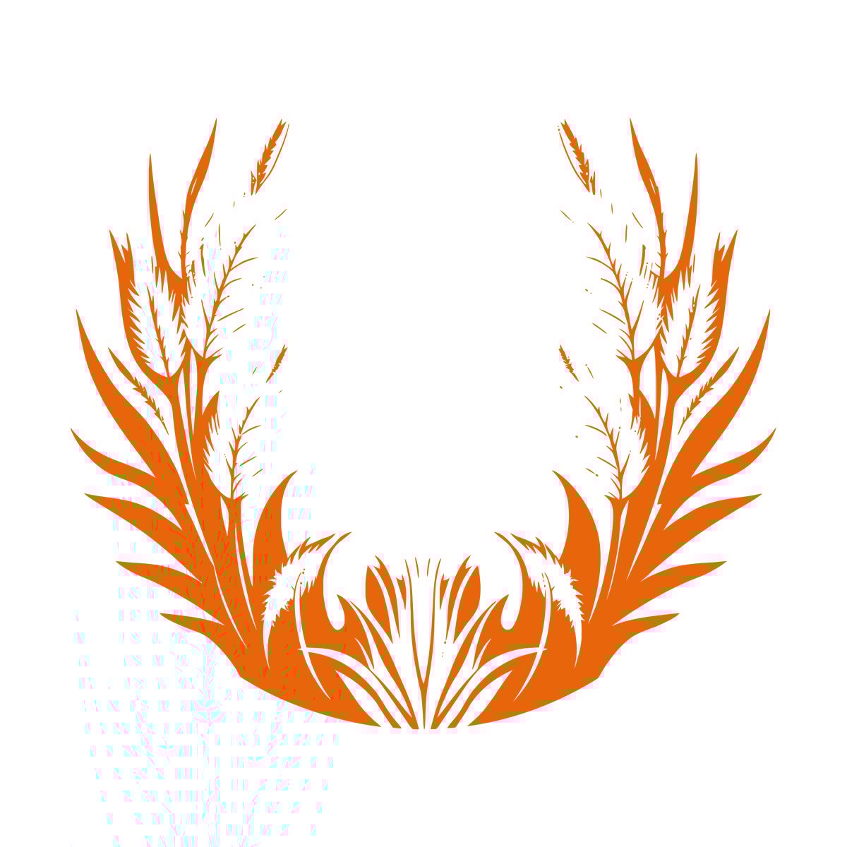 Vinyl Wall Stickers Elegant Floral Pattern With Leaves Feathers Can Modify And Add Information