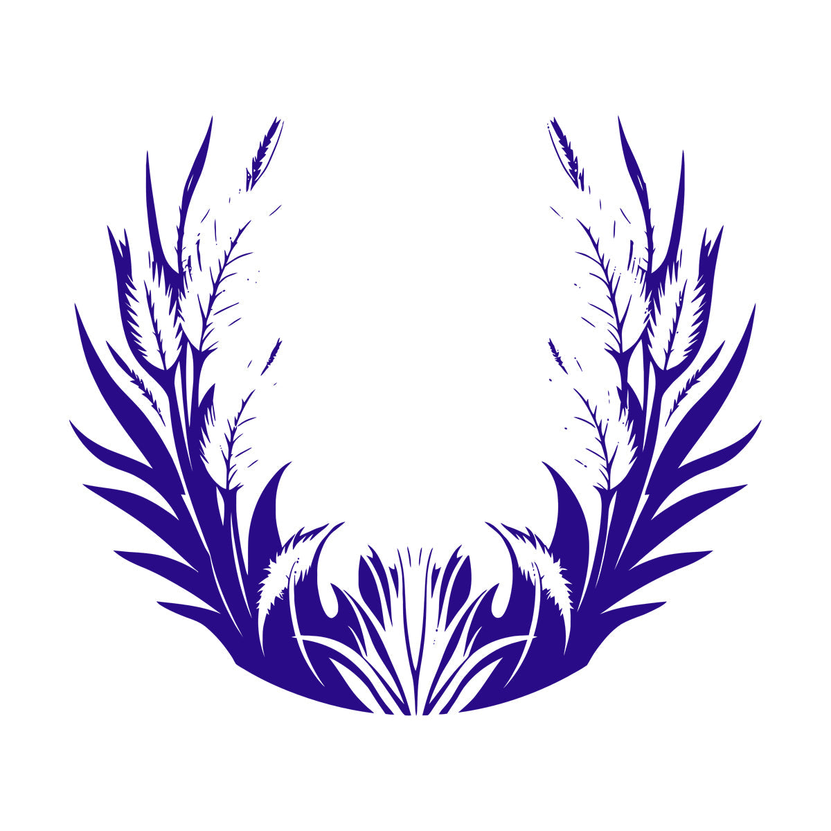 Vinyl Wall Stickers Elegant Floral Pattern With Leaves Feathers Can Modify And Add Information