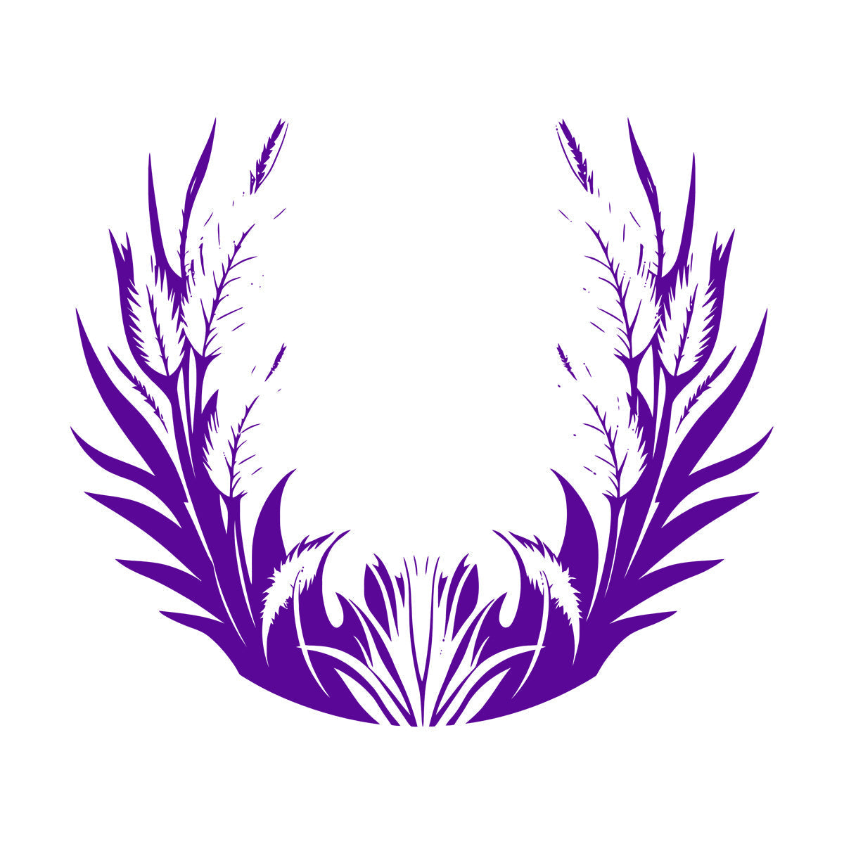 Vinyl Wall Stickers Elegant Floral Pattern With Leaves Feathers Can Modify And Add Information