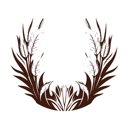 Vinyl Wall Stickers Elegant Floral Pattern With Leaves Feathers Can Modify And Add Information