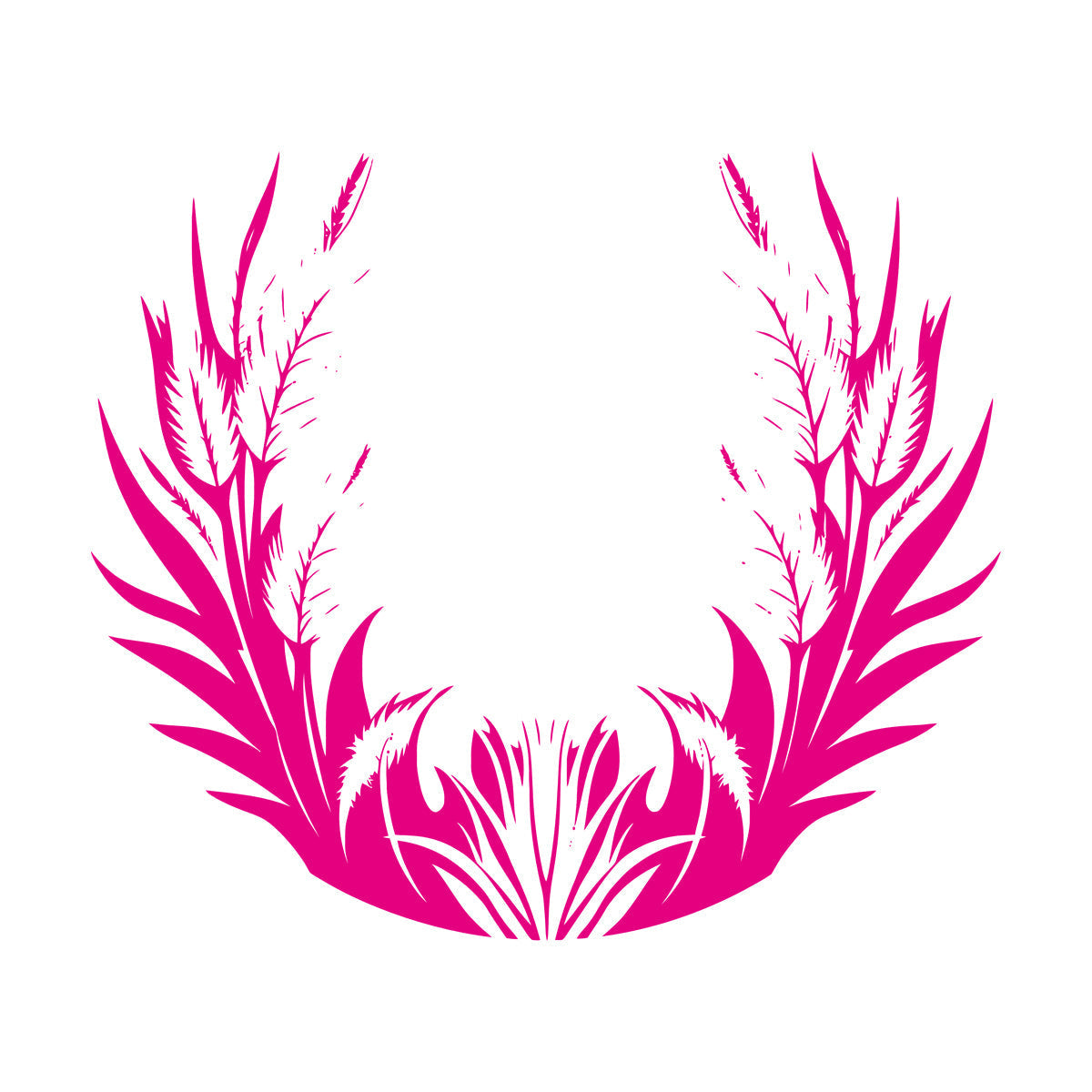 Vinyl Wall Stickers Elegant Floral Pattern With Leaves Feathers Can Modify And Add Information