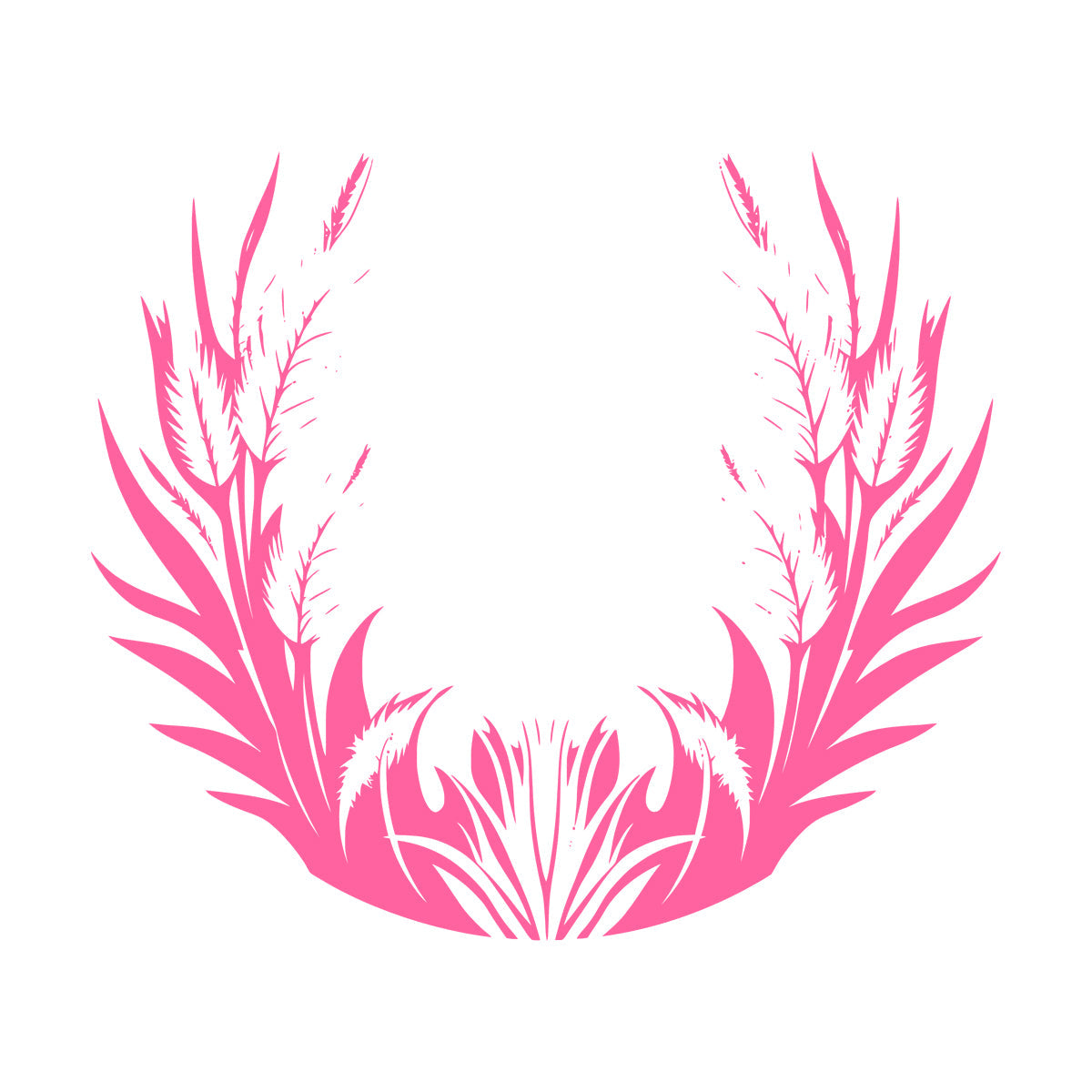 Vinyl Wall Stickers Elegant Floral Pattern With Leaves Feathers Can Modify And Add Information