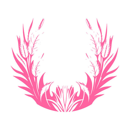 Vinyl Wall Stickers Elegant Floral Pattern With Leaves Feathers Can Modify And Add Information