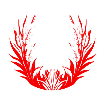 Vinyl Wall Stickers Elegant Floral Pattern With Leaves Feathers Can Modify And Add Information