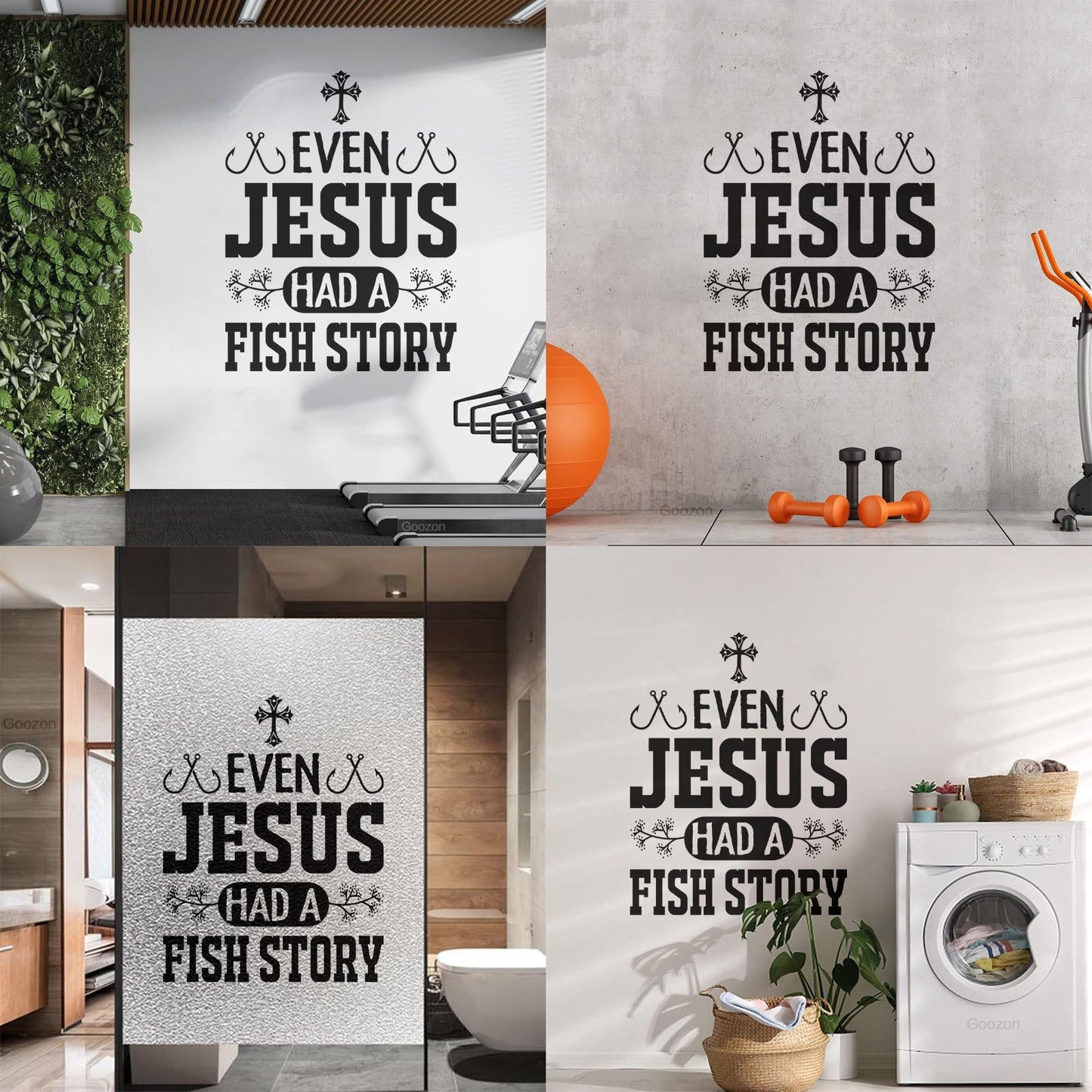 Even Jesus Had A Fish Story Wall Stickers Paster Paper Waterproof