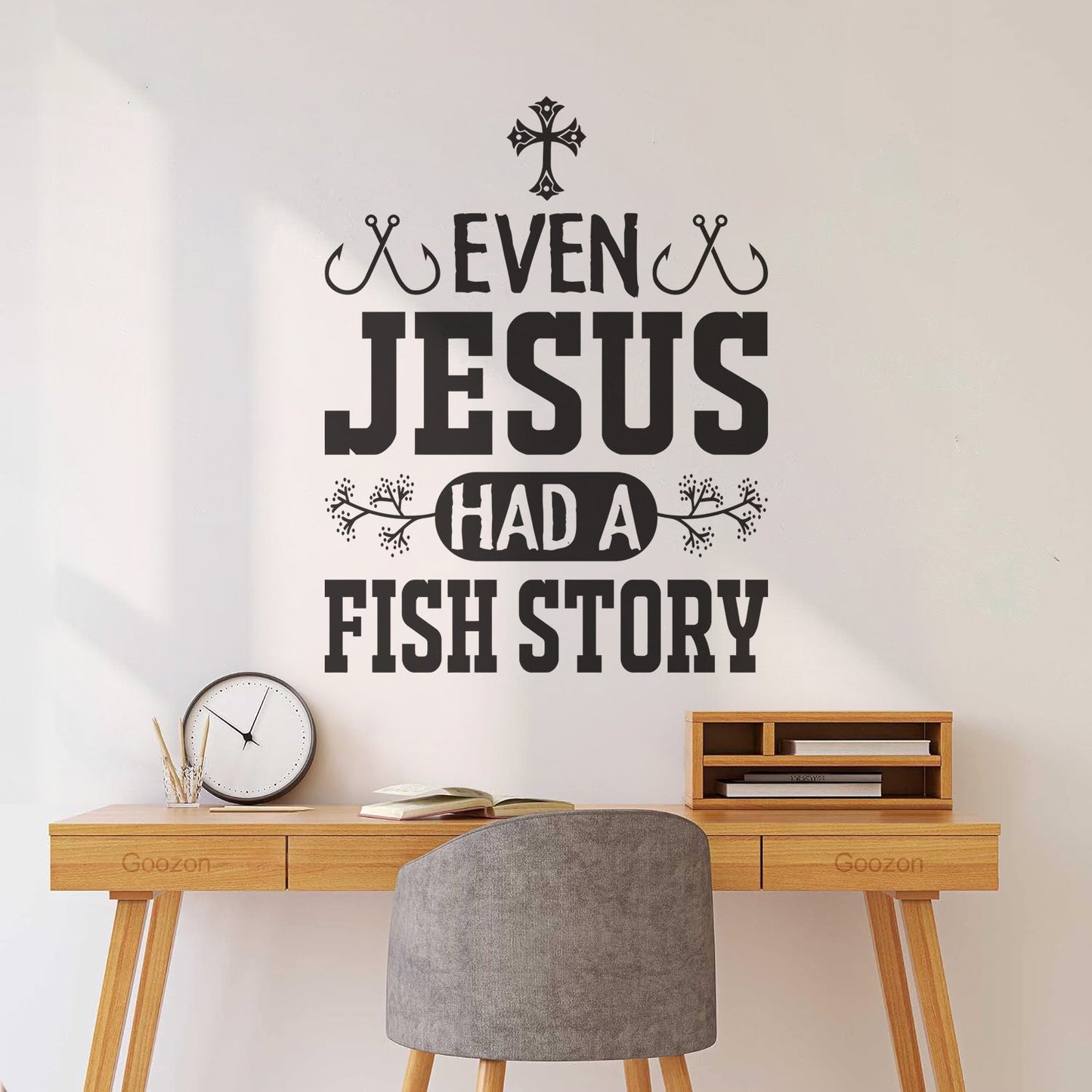 Even Jesus Had A Fish Story Wall Stickers Paster Paper Waterproof