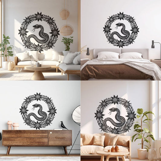 Vinyl Wall Decals Floral Snake Personalized Customization