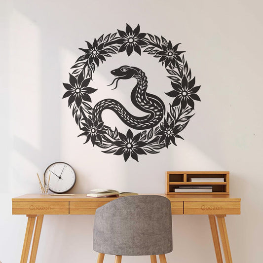 Vinyl Wall Decals Floral Snake Personalized Customization