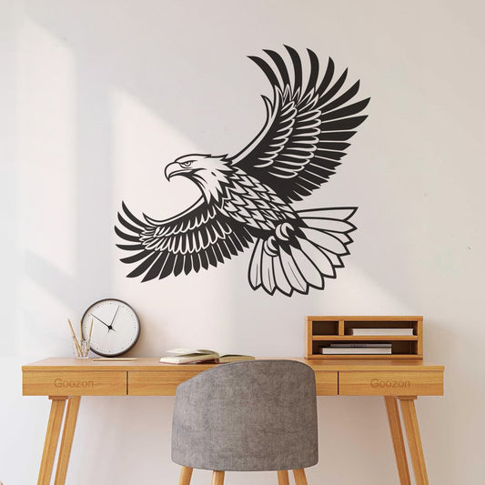 Engraving Decals Flying Eagle Silhouette Window Decals