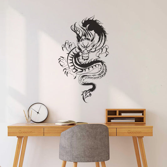 En Dragon Creature Big Snake Use Brush Stroke Painting Over Wall Decals Paster Paper Multiple Size Options