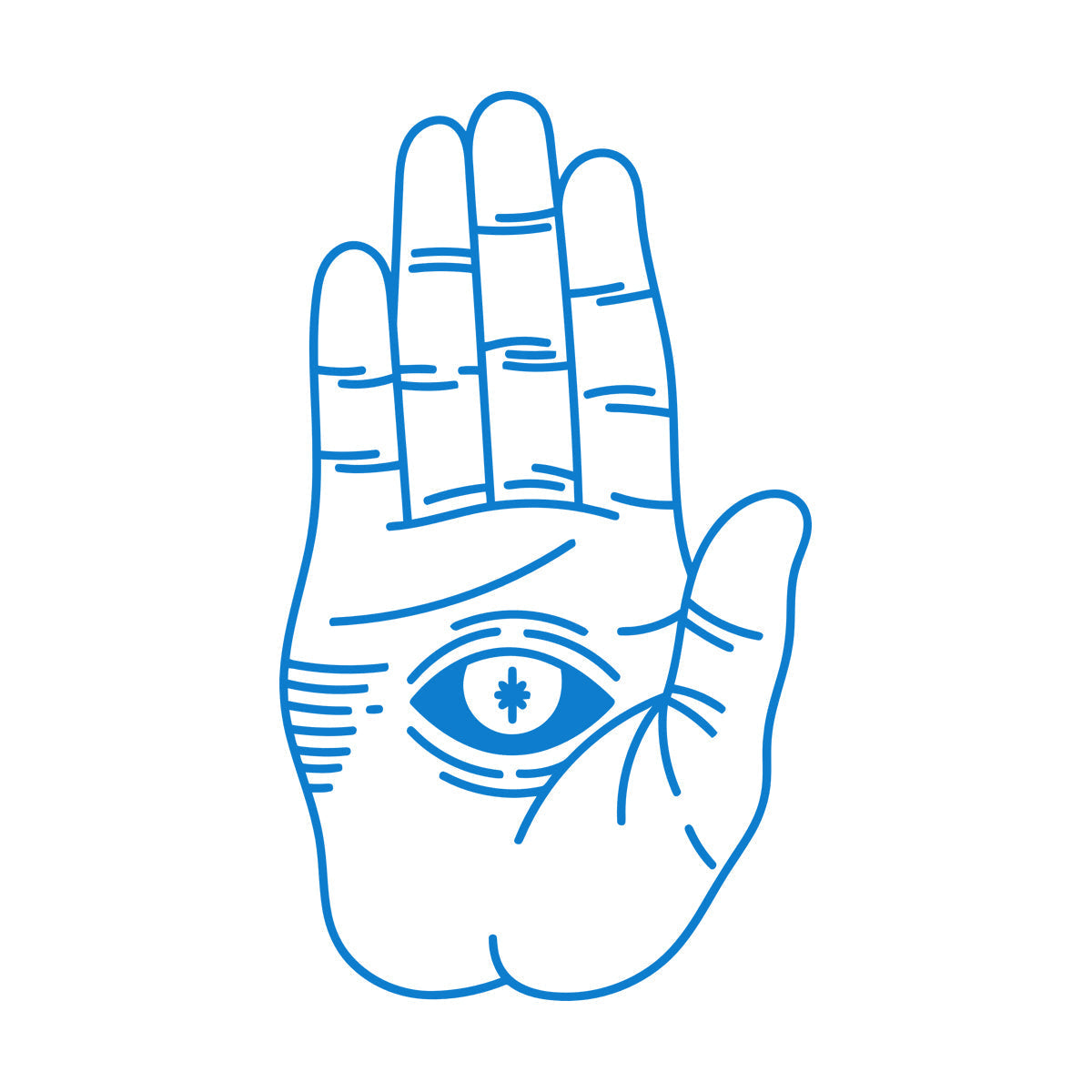 Autocollants finement sculptés En Hand With Eye Alchemy Window Decals