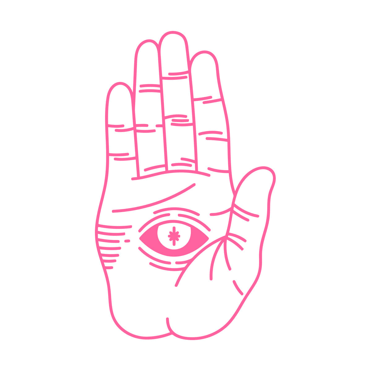 Autocollants finement sculptés En Hand With Eye Alchemy Window Decals