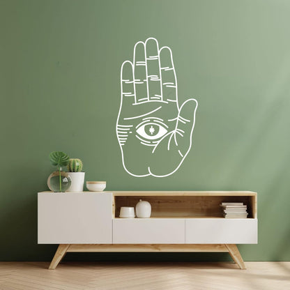 Autocollants finement sculptés En Hand With Eye Alchemy Window Decals