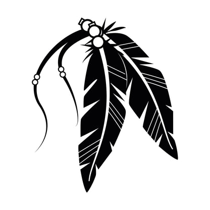 Engraving Stickers Graphics Of Tribal Feathers Easy Installation