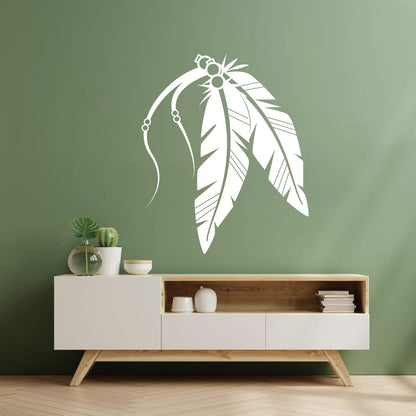 Engraving Stickers Graphics Of Tribal Feathers Easy Installation