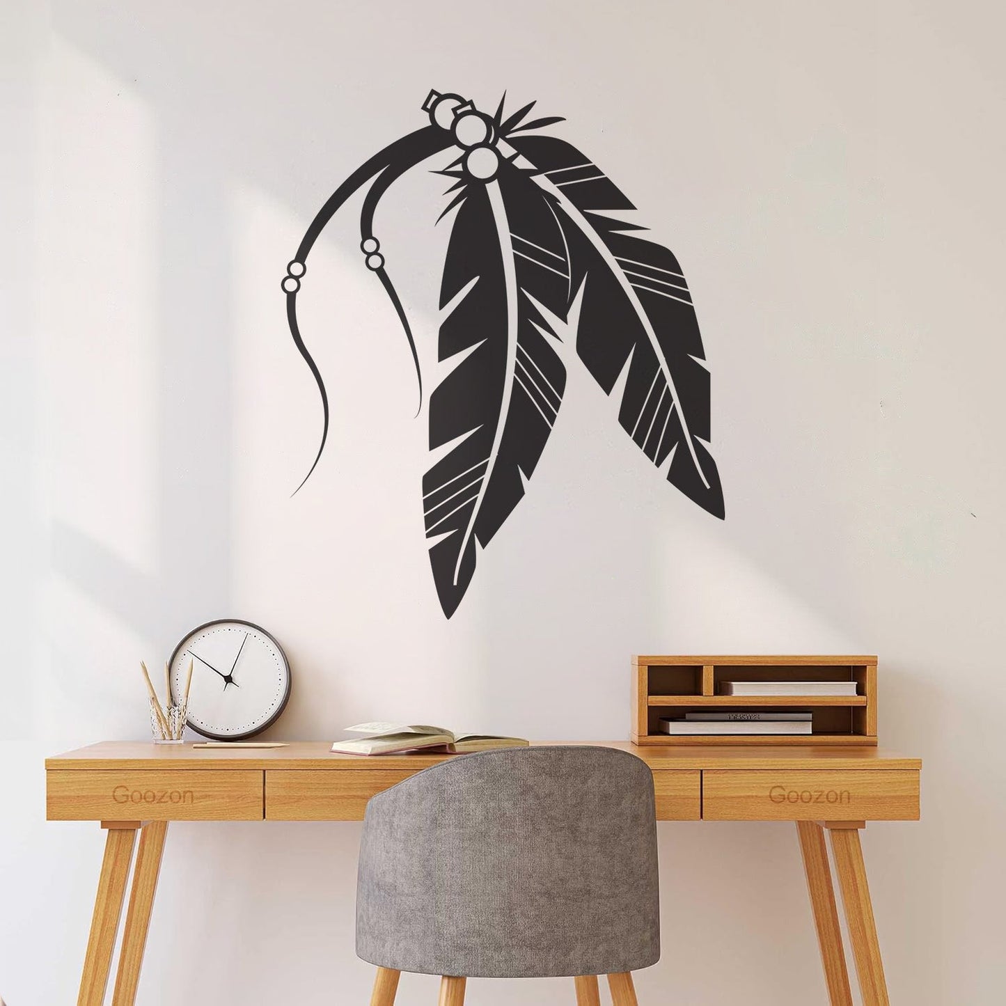 Engraving Stickers Graphics Of Tribal Feathers Easy Installation