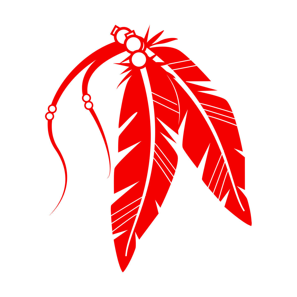 Engraving Stickers Graphics Of Tribal Feathers Easy Installation