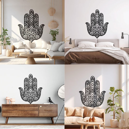 Vinyl Wall Stickers Hamsa Clean Simple Icon Silhouette Equipped With Transfer Film Kit