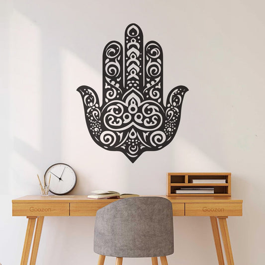 Vinyl Wall Stickers Hamsa Clean Simple Icon Silhouette Equipped With Transfer Film Kit