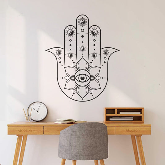 Vinyl Wall Decals Hamsa Protection Symbol Design Art Mural Painting