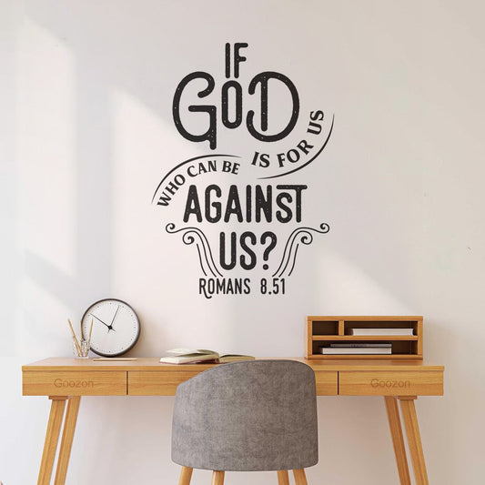 Lettering Stickers If God Is Window Decals